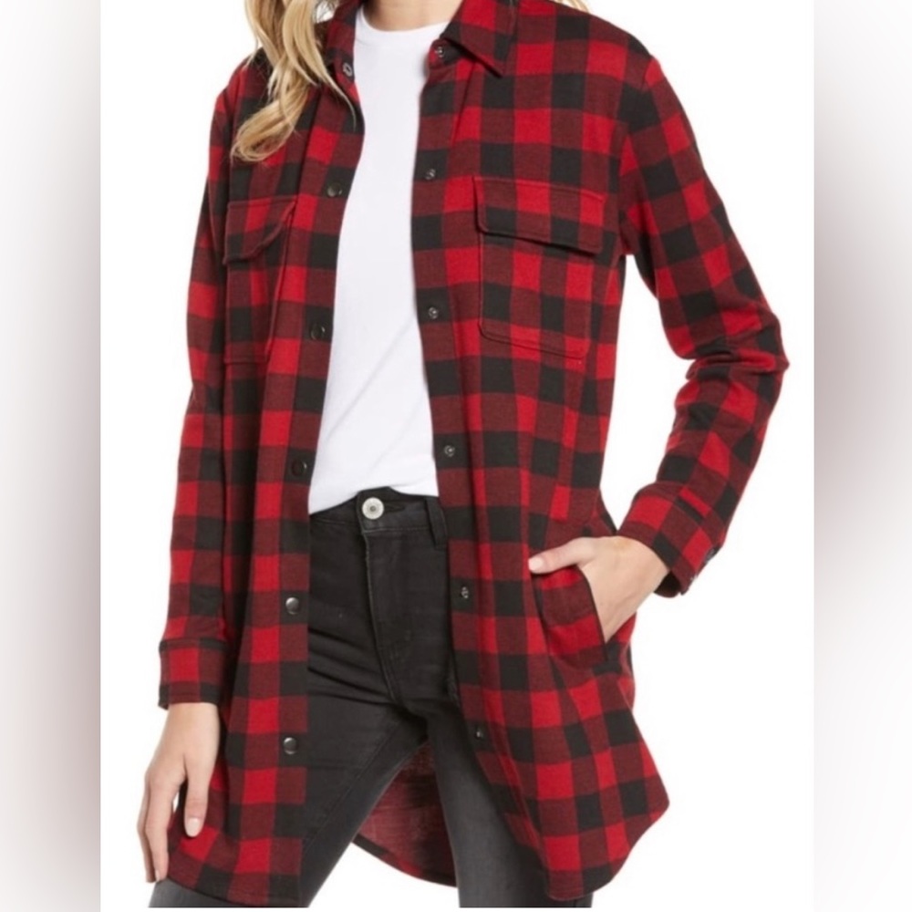 BB Dakota Red Plaid Shacket